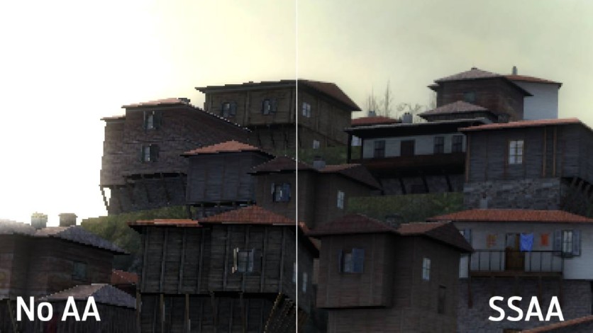 video game graphics aa on vs off