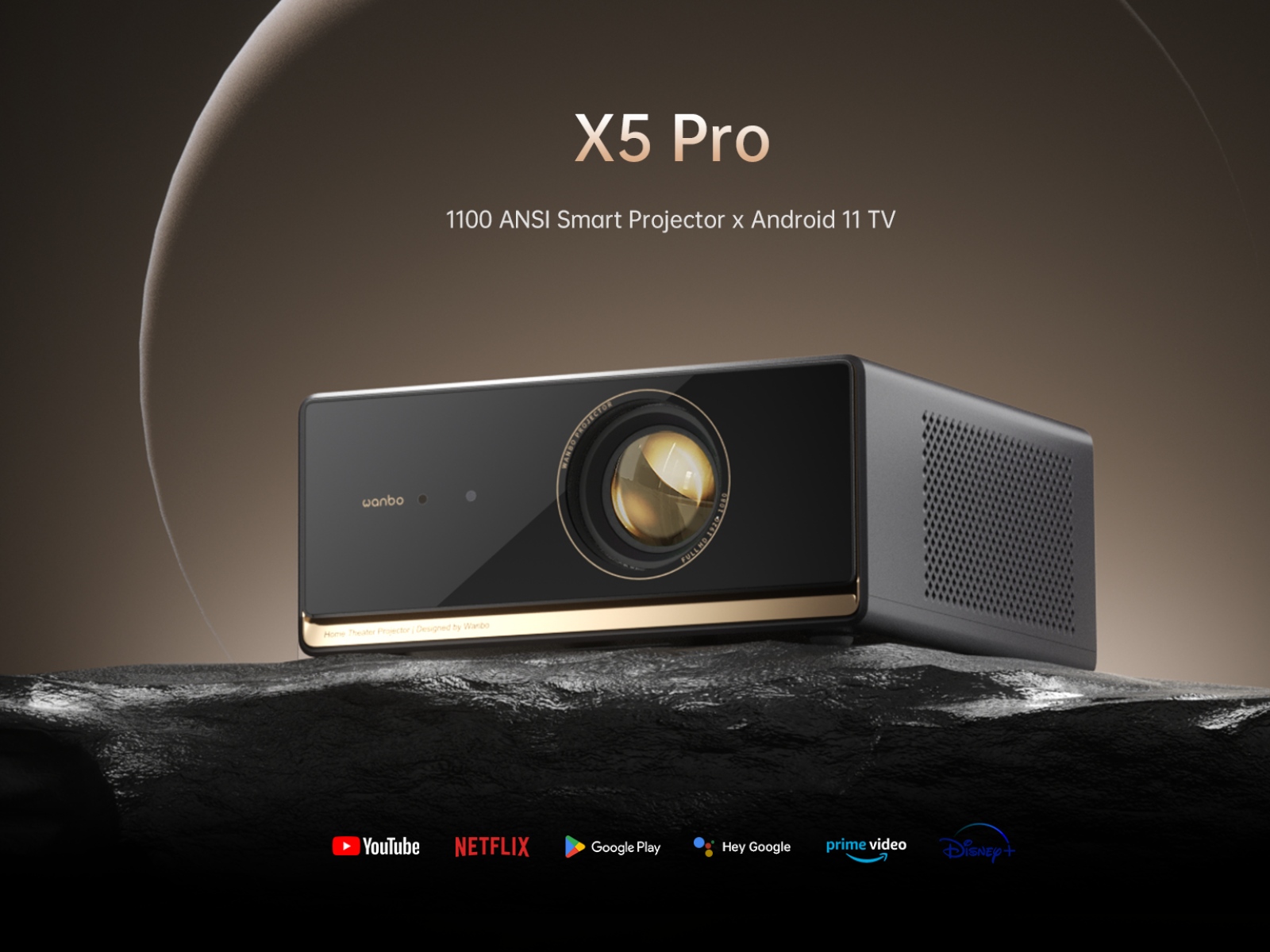 Wanbo X5 Pro: 1100 ANSI Smart Projector with Android 11 TV to Wanbo X5 Pro: 1100 ANSI Smart Projector with Android 11 TV to
