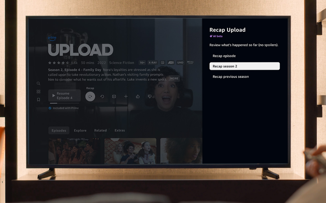 Amazon Prime Video 推出人工智能驱动的 X 射线回顾：再也不会丢失您的节目