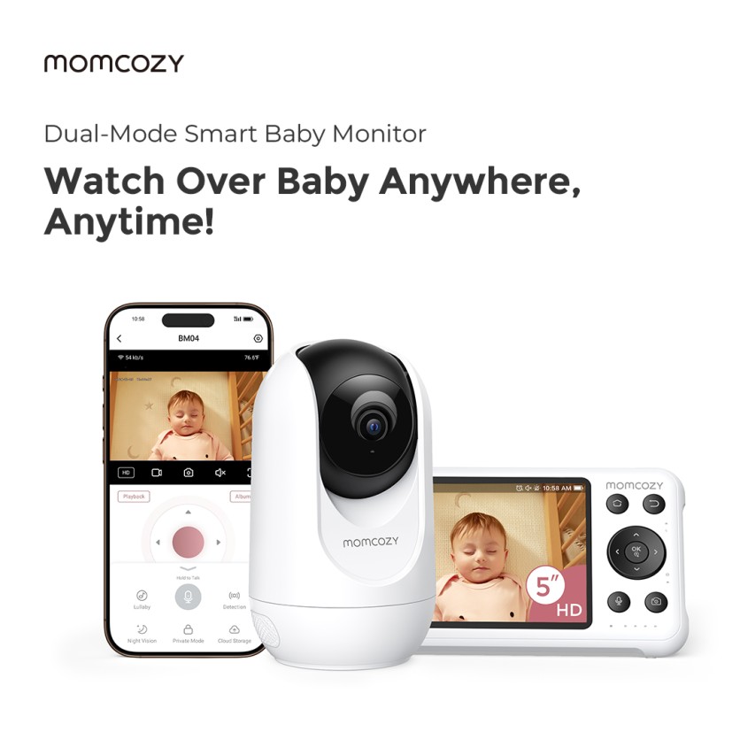 Momcozy 5-Inch Dual-Mode Smart Baby Monitor