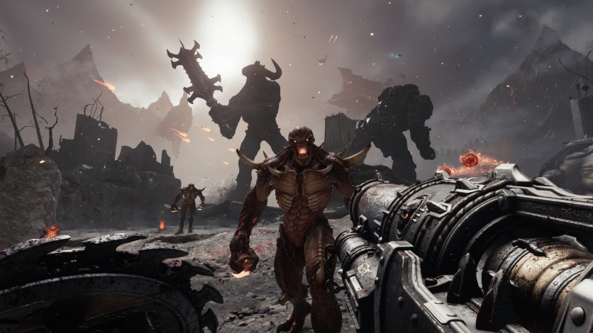 Doom the Dark Ages screenshot with big gun
