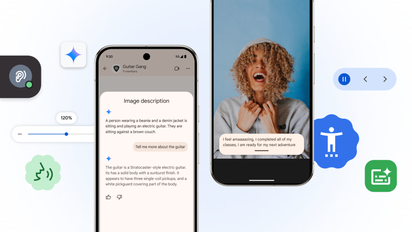 Ilustration of Google's accessibility tools in Android