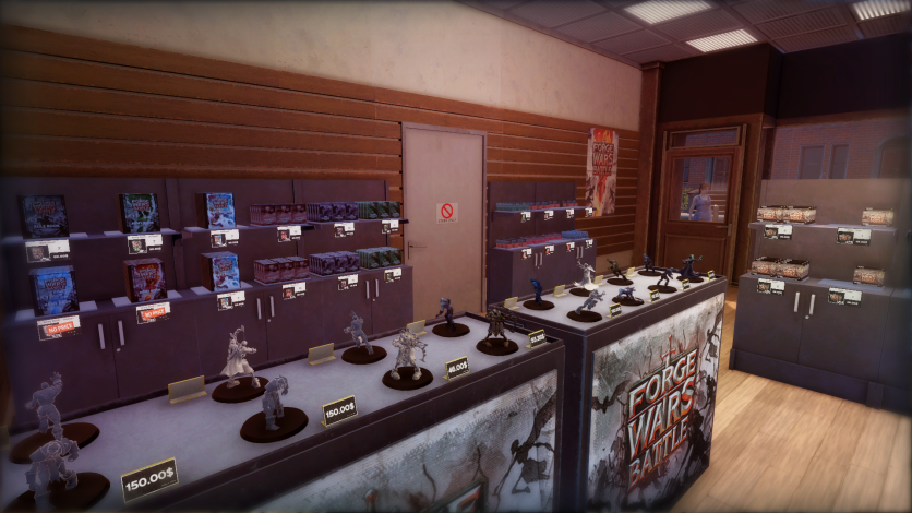 Screenshot of a wargaming shop in the game