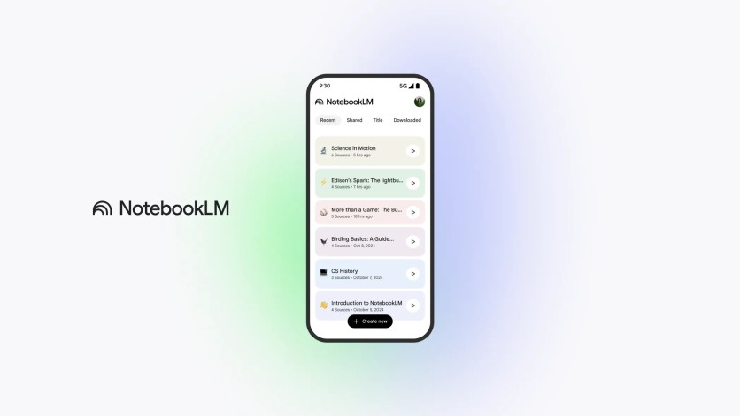Notebook LM mobile app