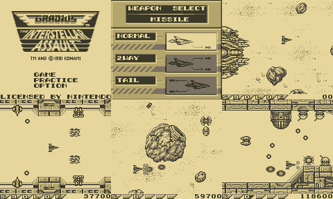 Gradius The Interstellar Assault screens
