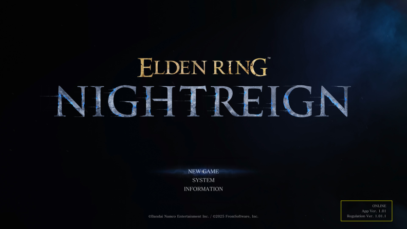 Elden Ring Nightreign splash screen with patch applied