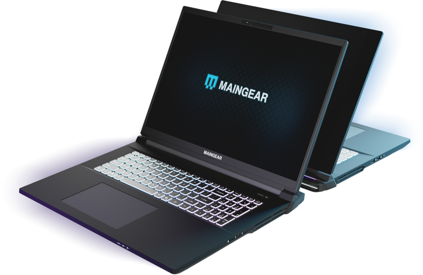 Maingear Ultima 18 gaming laptops with backlit keyboards