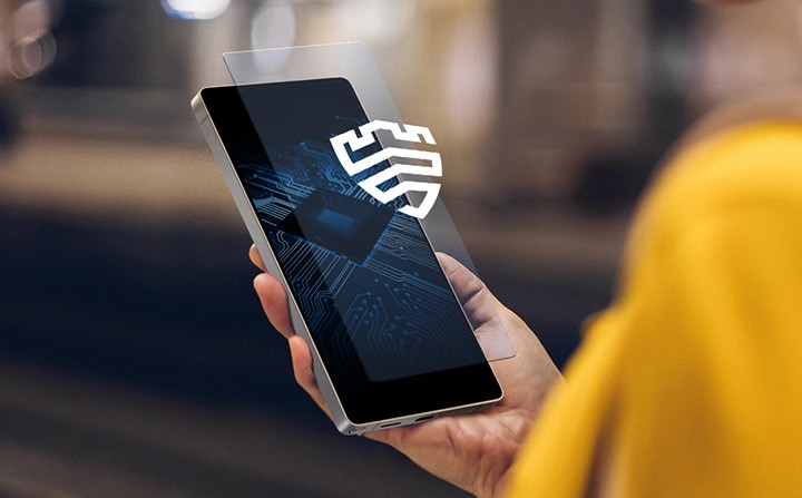 Galaxy phone showing on-device AI security chip