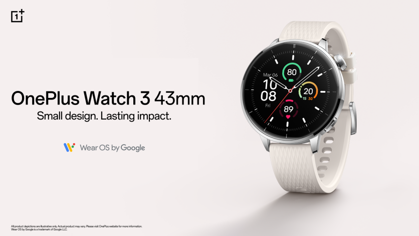 OnePlus Watch 3 43mm with white band