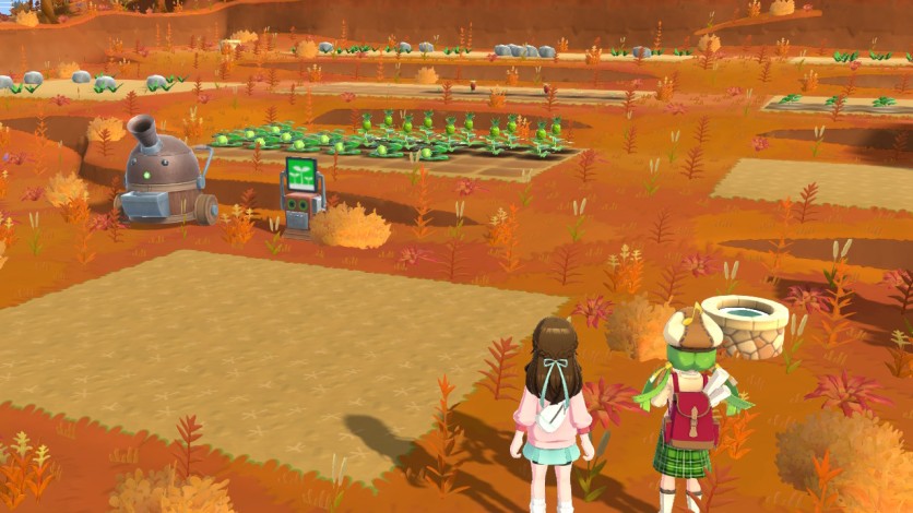 Two characters overlook farmland in ‘Harvest Moon: Home Sweet Home'