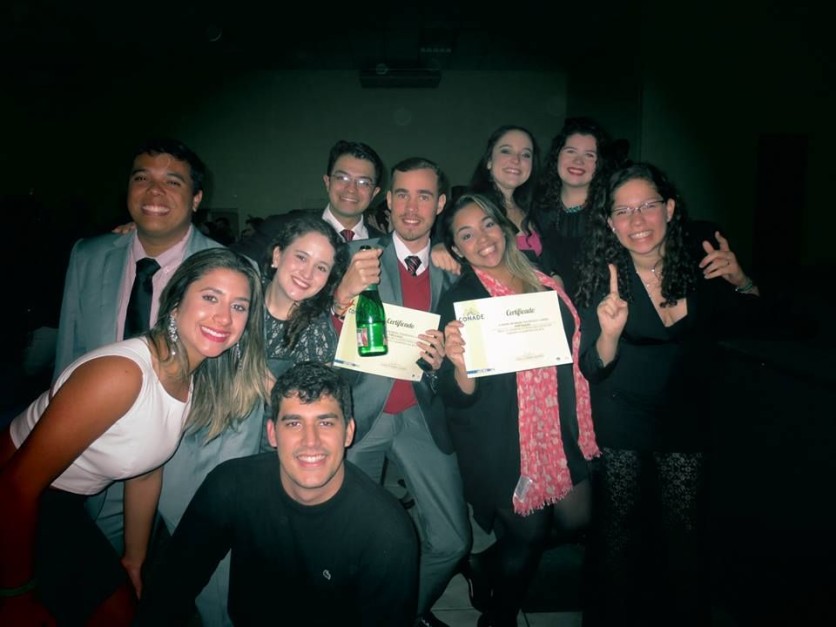 Lucas with his Award-Winning Team