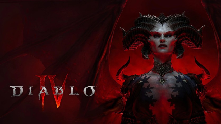 Lilith from ‘Diablo IV’ with glowing red background