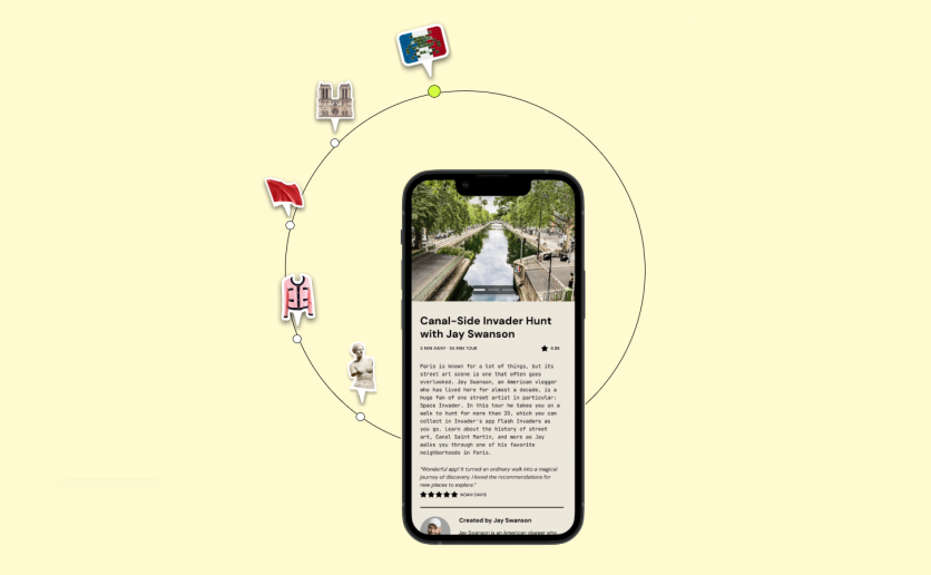 Ami app tour preview on smartphone screen