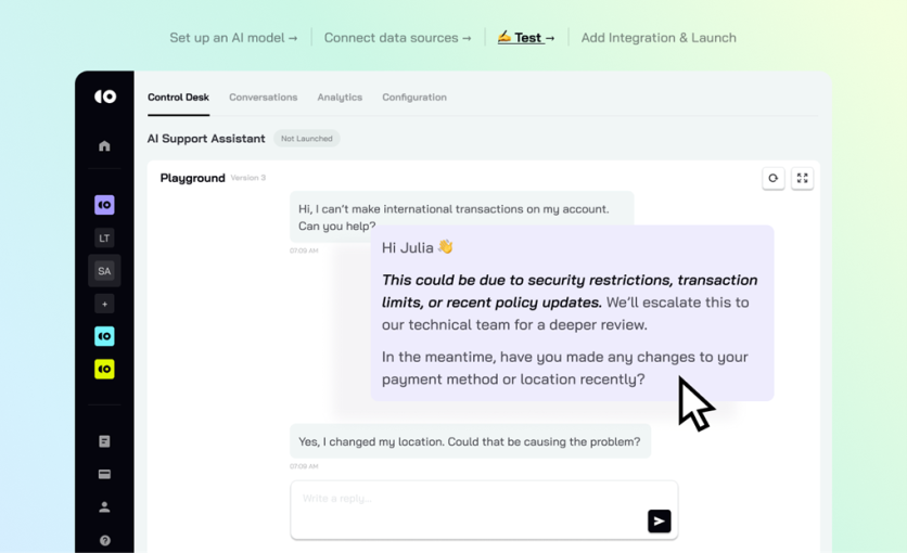 Test the work of AI Agent