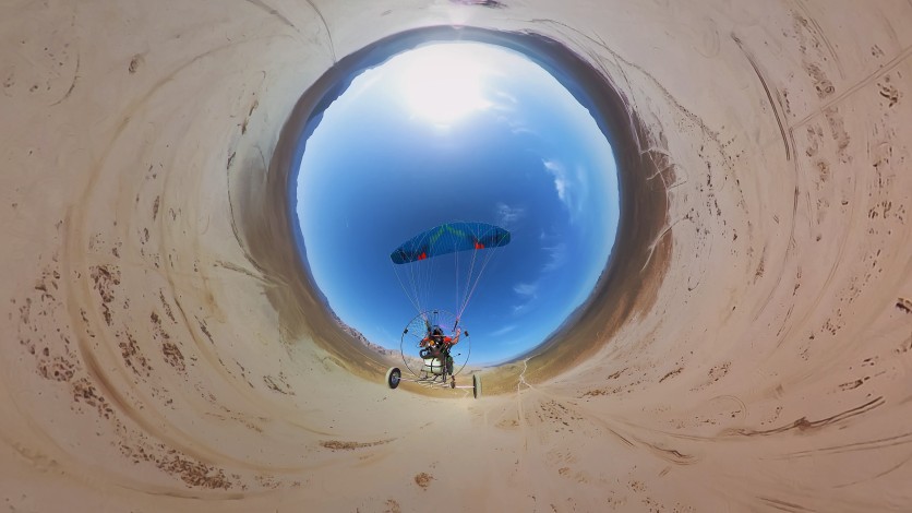Paraglider in 360 view