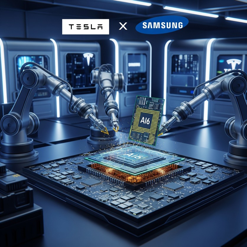 Tesla Taps Samsung's Texas Factory to Build Next-Gen AI6 Chip