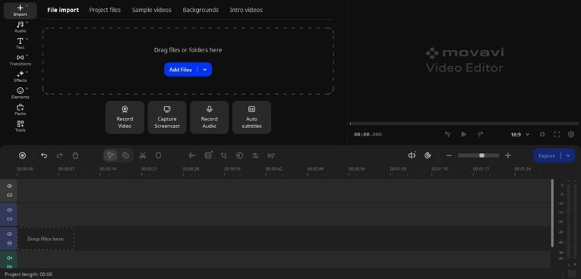 Import and organize footage