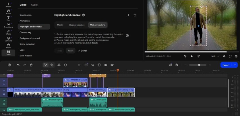 Use motion tracking for dynamic effects