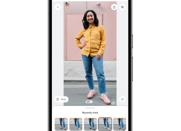 Google Search AI Try on