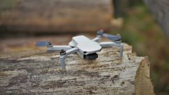 DJI Drone on top of wood