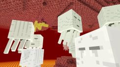 Minecraft Ghasts in the Nether