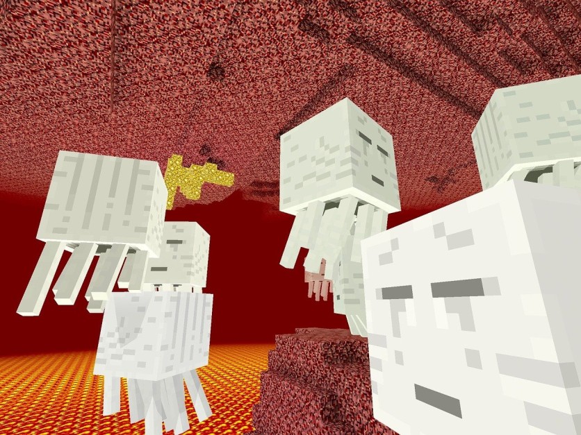 Minecraft Ghasts in the Nether
