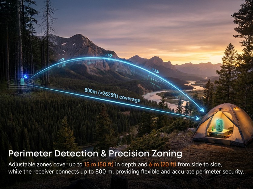 LETWESAF Camping Radar Security Alarm