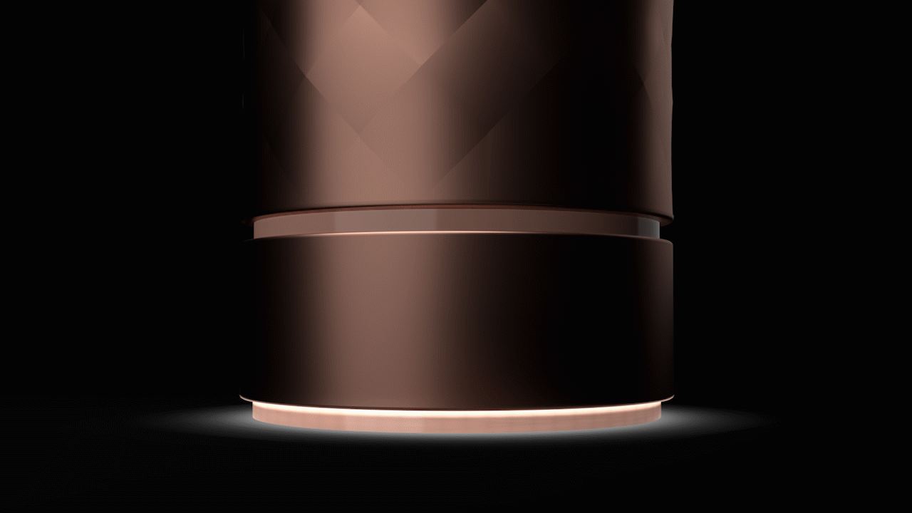 The ININUM device holds three fragrance PODs