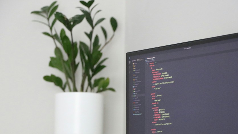 Computer Monitor Displaying Codes