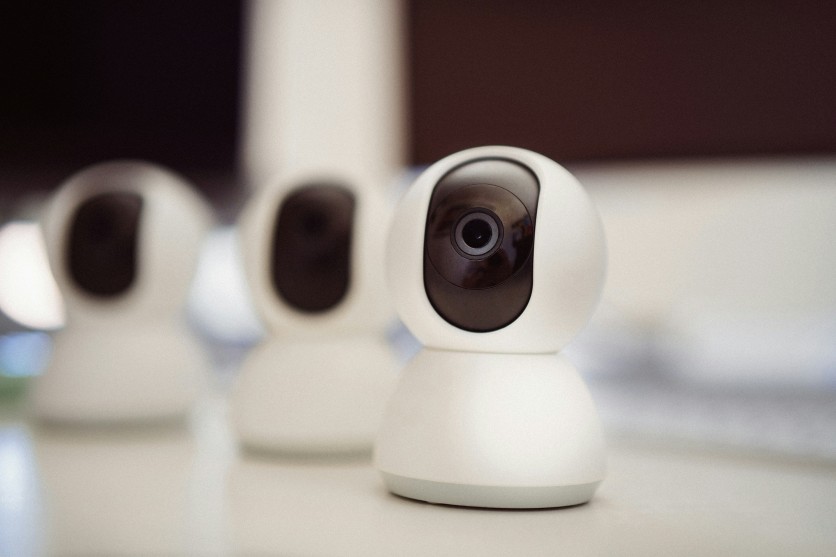 Close Up of a Home Security Webcams