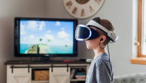 Boy Wearing Virtual Reality