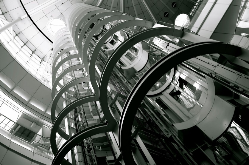 Ground View of an Elevator