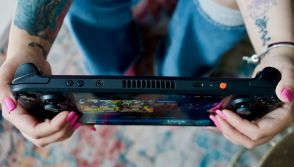 Person Holding Steam Deck OLED