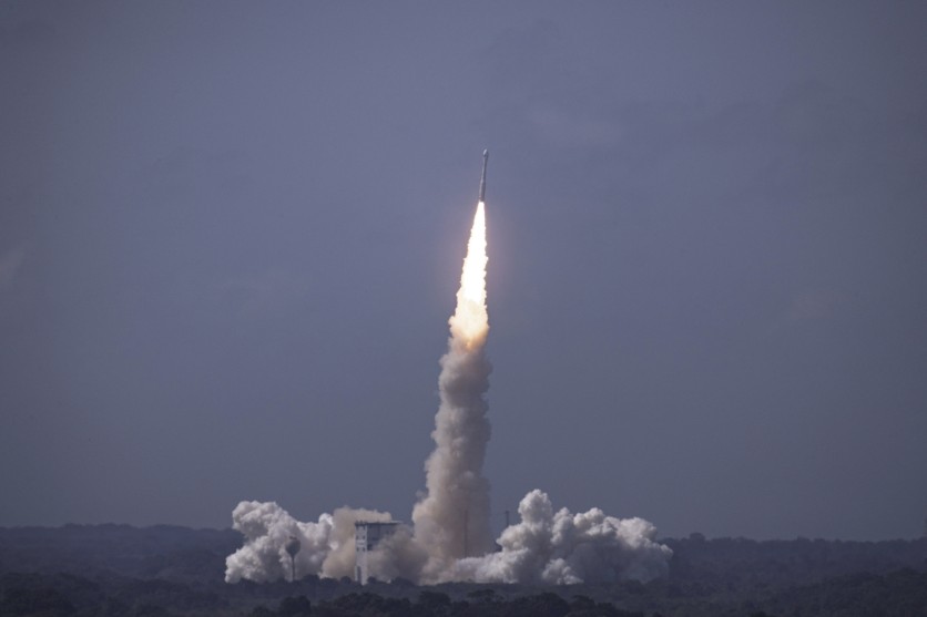 European Space Agency (ESA) Vega-C rocket during its launch at