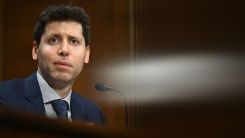 Samuel Altman, CEO of OpenAI, testifies during a Senate Judiciary