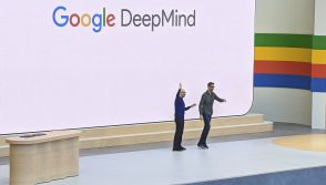 Google DeepMind chief Demis Hassabis (L) and Google chief executive
