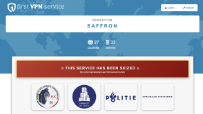 First VPN's website after seizure.