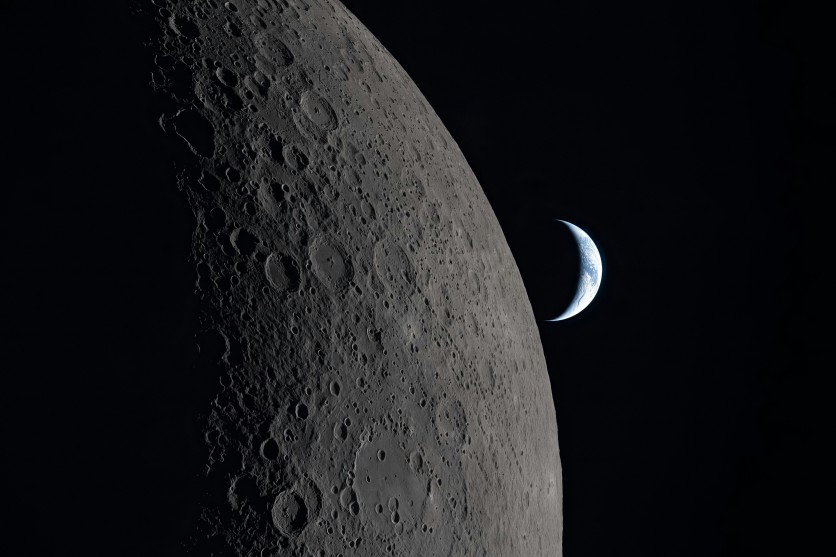 Moon and Earth Captured by the Artemis II Crew
