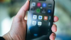 Smartphone Displaying AI Apps