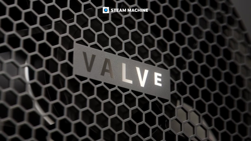 Valve logo visible on Steam Machine