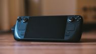 Steam Deck Standing on Desk