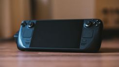 Steam Deck Standing on Desk