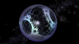 A rendering of a potential Dyson sphere, named after Freeman