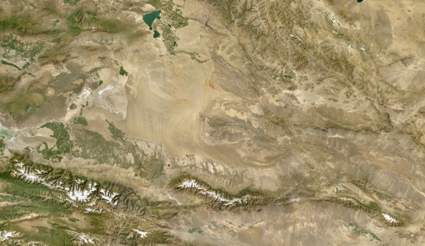 Satellite Image of Xinjiang