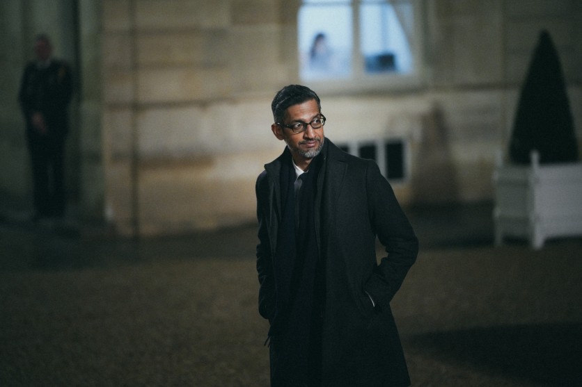 Google CEO Sundar Pichai arrives to attend a state dinner