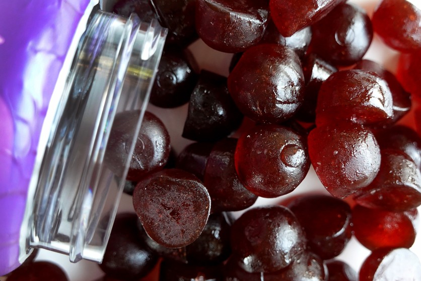 In this photo illustration, melatonin gummies are displayed on April