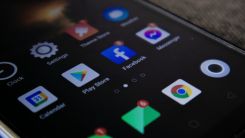 Smartphone Screen with Popular App Icons
