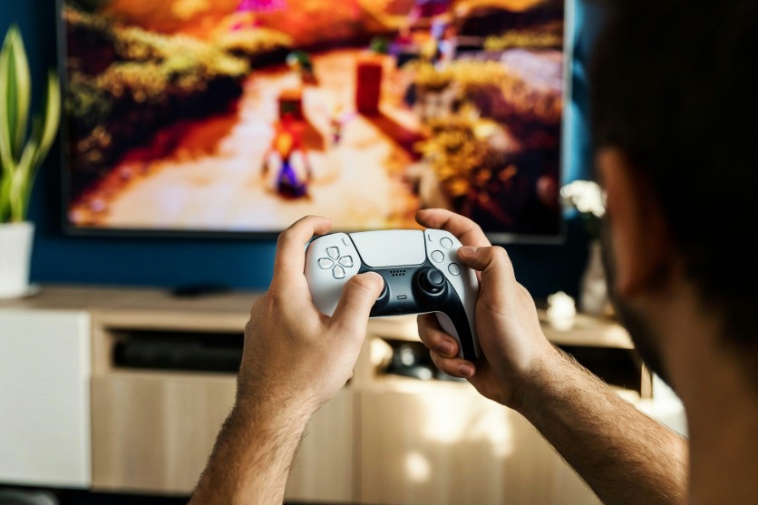 Person Playing PS5
