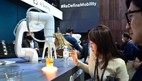 an AI generated cocktail maker from Doosan Robotics