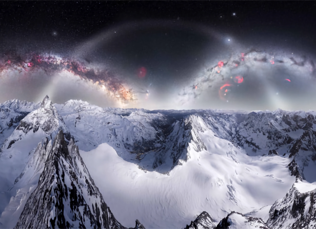 Galaxies over Alps